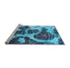 Sideview of Machine Washable Abstract Light Blue Modern Rug, wshabs1175lblu