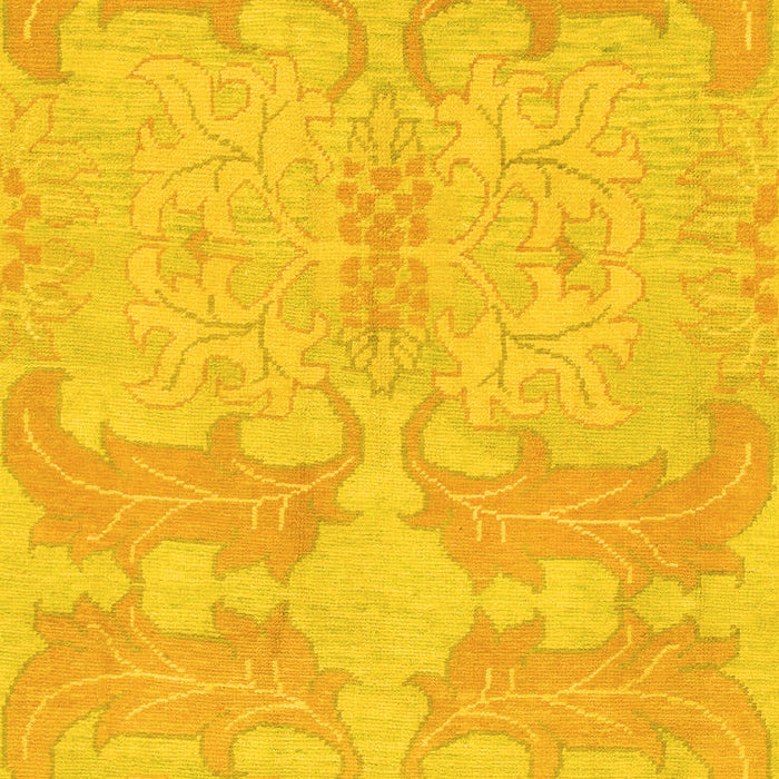 Machine Washable Abstract Yellow Modern Rug, wshabs1176yw