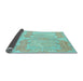 Sideview of Abstract Light Blue Modern Rug, abs1176lblu