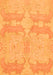 Machine Washable Abstract Orange Modern Area Rugs, wshabs1176org