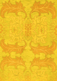 Abstract Yellow Modern Rug, abs1176yw