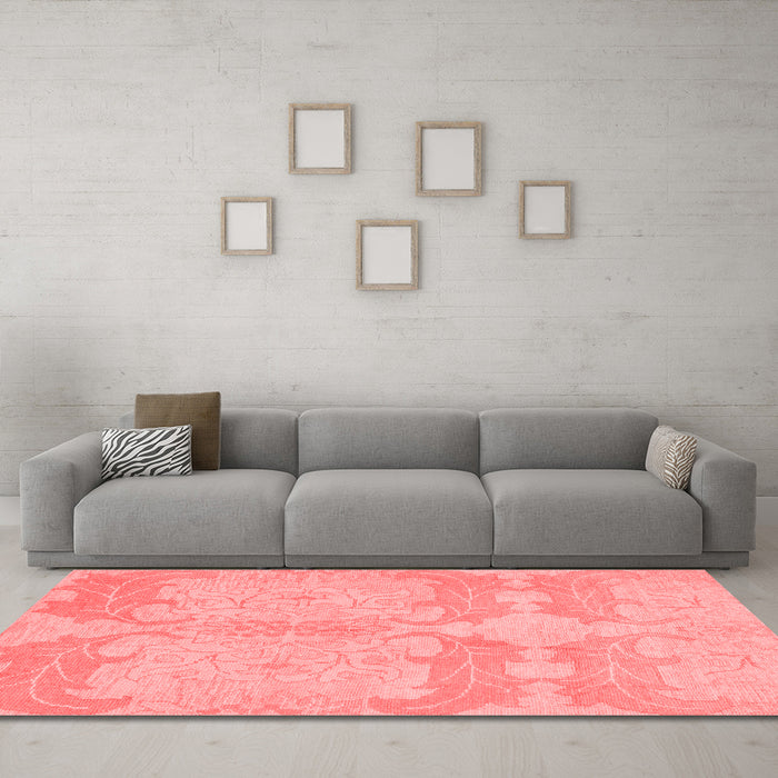 Modern Red Washable Rugs