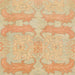 Square Machine Washable Abstract Orange Rug, wshabs1176