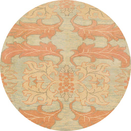 Square Abstract Orange Modern Rug, abs1176