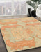 Machine Washable Abstract Orange Rug in a Family Room, wshabs1176