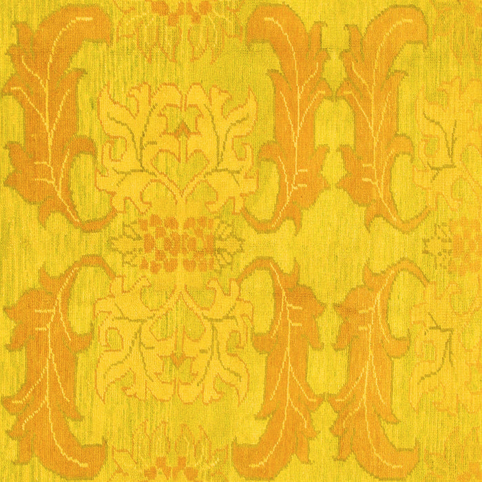 Square Abstract Yellow Modern Rug, abs1176yw