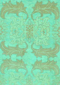 Abstract Turquoise Modern Rug, abs1176turq