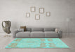 Machine Washable Abstract Light Blue Modern Rug in a Living Room, wshabs1176lblu