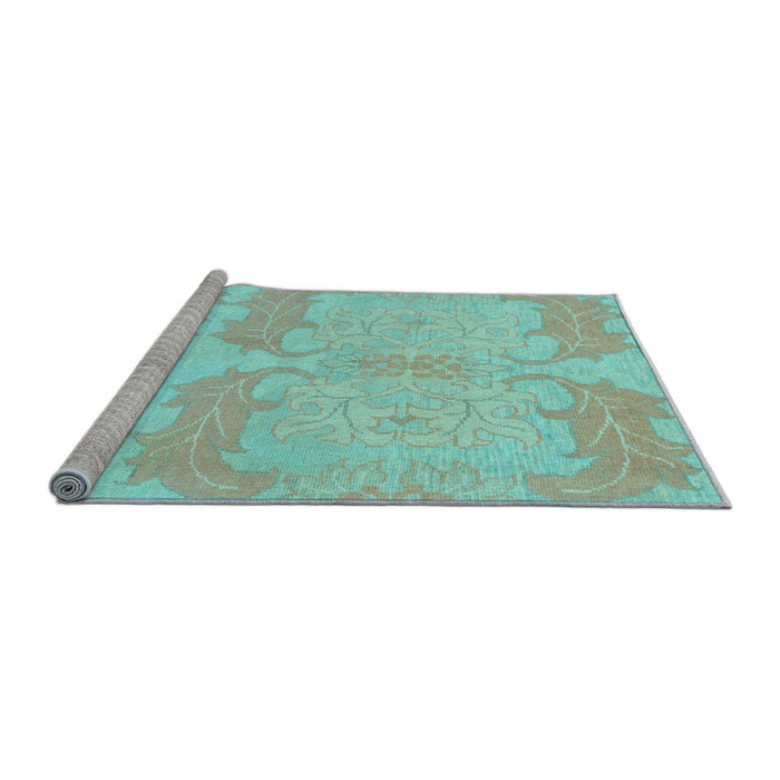 Sideview of Machine Washable Abstract Light Blue Modern Rug, wshabs1176lblu