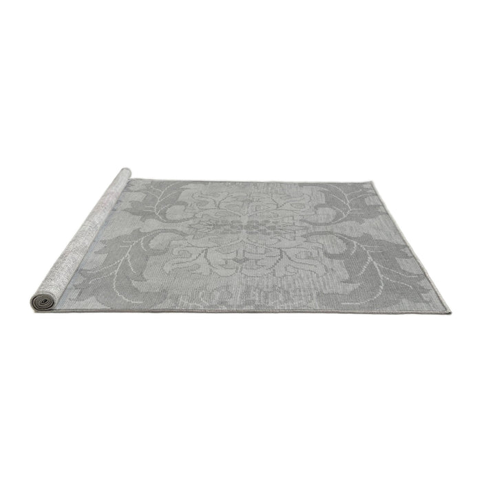 Sideview of Machine Washable Abstract Gray Modern Rug, wshabs1176gry