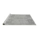 Sideview of Machine Washable Abstract Gray Modern Rug, wshabs1176gry