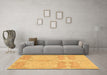 Machine Washable Abstract Brown Modern Rug in a Living Room,, wshabs1176brn