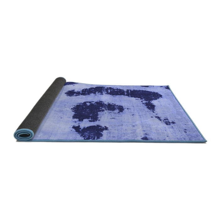 Sideview of Oriental Blue Modern Rug, abs1177blu