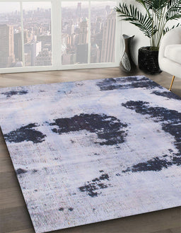 Machine Washable Abstract Blue Rug in a Family Room, wshabs1177