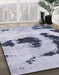 Machine Washable Abstract Blue Rug in a Family Room, wshabs1177