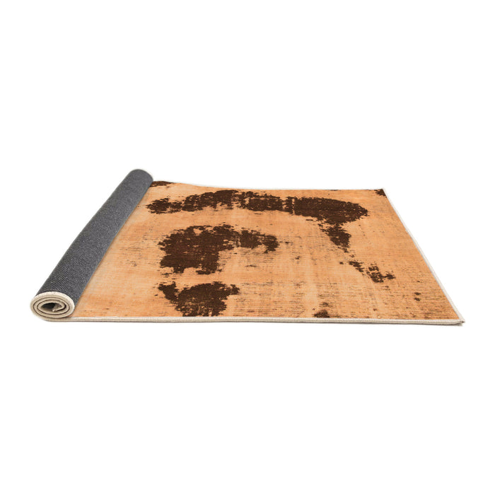 Sideview of Oriental Orange Modern Rug, abs1177org