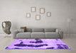 Machine Washable Oriental Purple Modern Area Rugs in a Living Room, wshabs1177pur