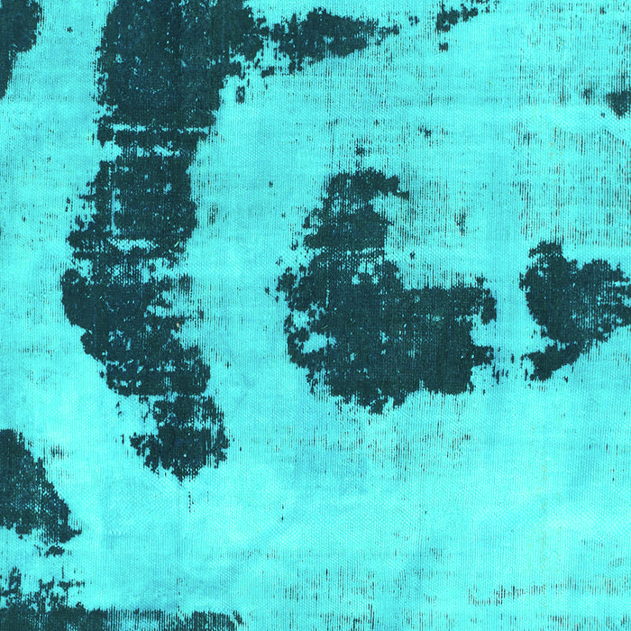 Machine Washable Oriental Turquoise Modern Area Rugs, wshabs1177turq