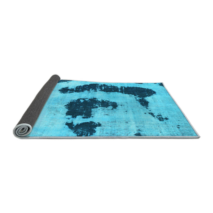 Sideview of Oriental Light Blue Modern Rug, abs1177lblu