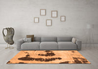 Machine Washable Oriental Orange Modern Rug, wshabs1177org