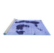 Sideview of Machine Washable Oriental Blue Modern Rug, wshabs1177blu