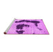 Sideview of Machine Washable Oriental Pink Modern Rug, wshabs1177pnk