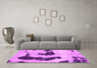 Machine Washable Oriental Pink Modern Rug in a Living Room, wshabs1177pnk