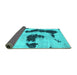 Sideview of Oriental Turquoise Modern Rug, abs1177turq