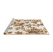 Sideview of Machine Washable Abstract Gold Rug, wshabs1178