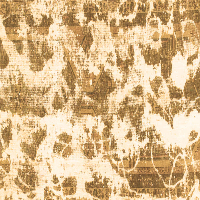 Square Machine Washable Oriental Brown Modern Rug, wshabs1178brn