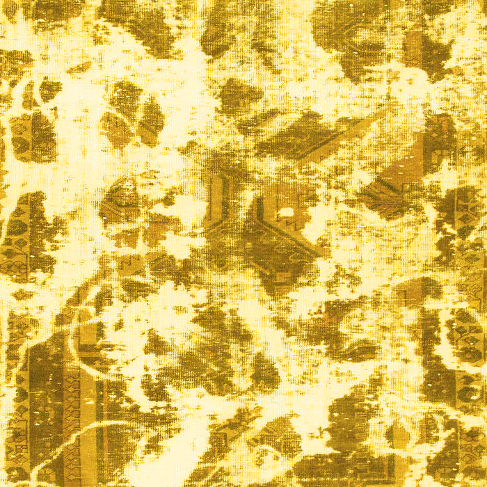 Machine Washable Oriental Yellow Modern Rug, wshabs1178yw