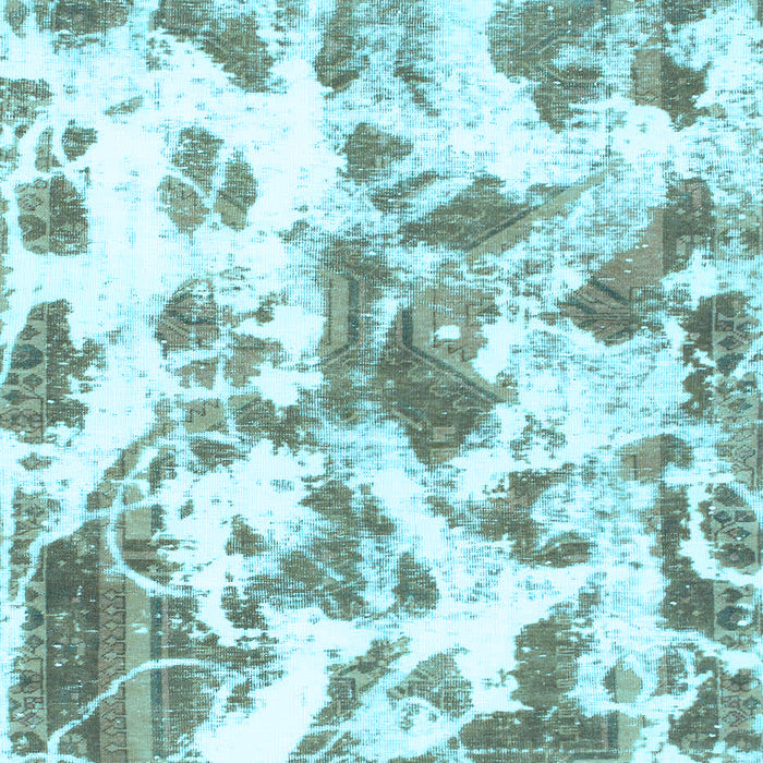 Oriental Light Blue Modern Rug, abs1178lblu