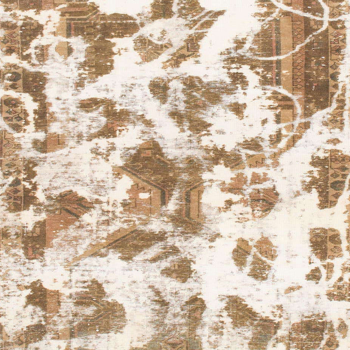 Machine Washable Abstract Gold Rug, wshabs1178