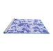 Sideview of Machine Washable Oriental Blue Modern Rug, wshabs1178blu