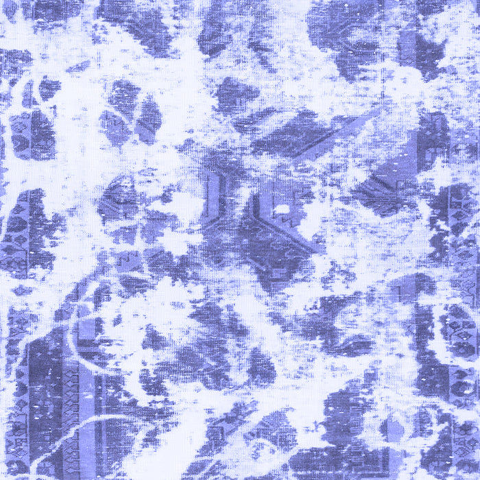 Machine Washable Oriental Blue Modern Rug, wshabs1178blu