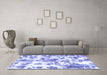 Machine Washable Oriental Blue Modern Rug in a Living Room, wshabs1178blu