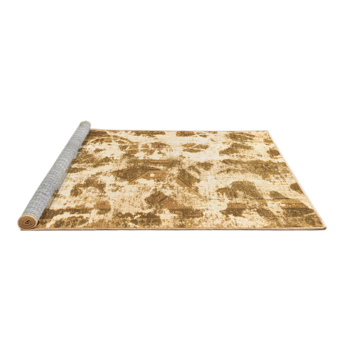 Sideview of Machine Washable Oriental Brown Modern Rug, wshabs1178brn