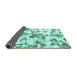 Sideview of Oriental Turquoise Modern Rug, abs1178turq