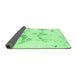 Sideview of Oriental Emerald Green Modern Rug, abs1179emgrn