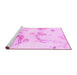 Sideview of Machine Washable Oriental Pink Modern Rug, wshabs1179pnk