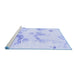 Sideview of Machine Washable Oriental Blue Modern Rug, wshabs1179blu