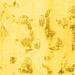 Square Machine Washable Oriental Yellow Modern Rug, wshabs1179yw