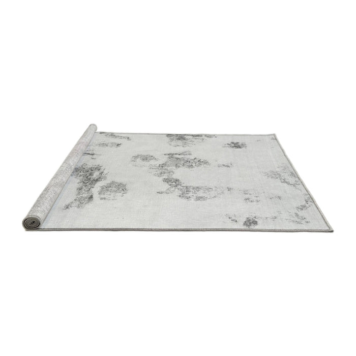 Sideview of Machine Washable Oriental Gray Modern Rug, wshabs1179gry