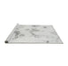 Sideview of Machine Washable Oriental Gray Modern Rug, wshabs1179gry