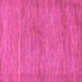 Square Machine Washable Abstract Pink Modern Rug, wshabs117pnk