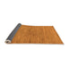 Sideview of Abstract Orange Modern Rug, abs117org