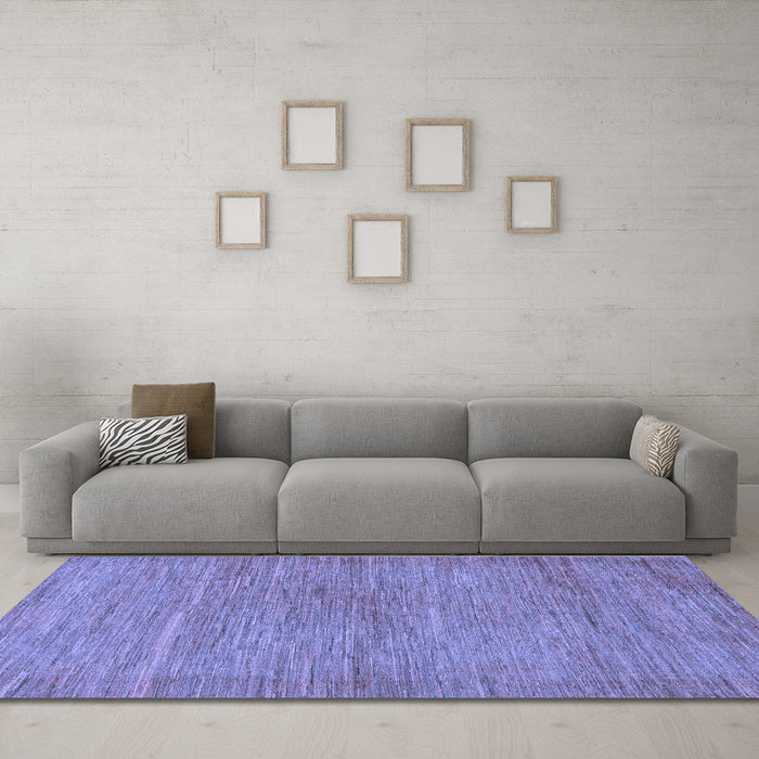 Machine Washable Abstract Blue Modern Rug in a Living Room, wshabs117blu