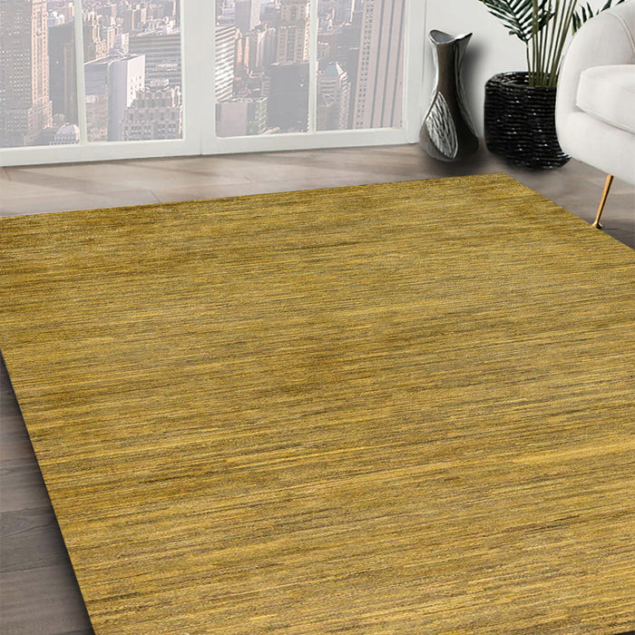 Machine Washable Abstract Yellow Rug in a Family Room, wshabs117