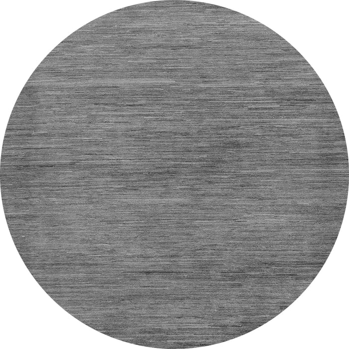 Round Machine Washable Abstract Gray Modern Rug, wshabs117gry