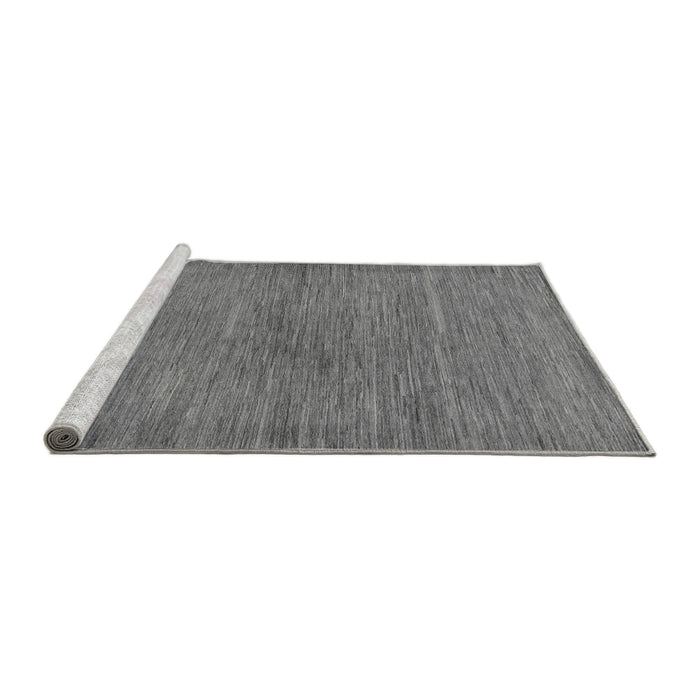 Sideview of Machine Washable Abstract Gray Modern Rug, wshabs117gry